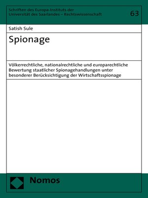 cover image of Spionage